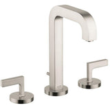 Axor - AXOR Citterio Widespread Faucet 170 with Lever Handles and Pop-Up Drain, 1.2 GPM in Brushed Nickel - Brushed Nickel