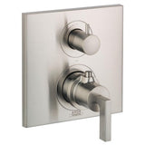 Axor - AXOR Citterio Thermostatic Trim with Volume Control in Brushed Nickel - Brushed Nickel