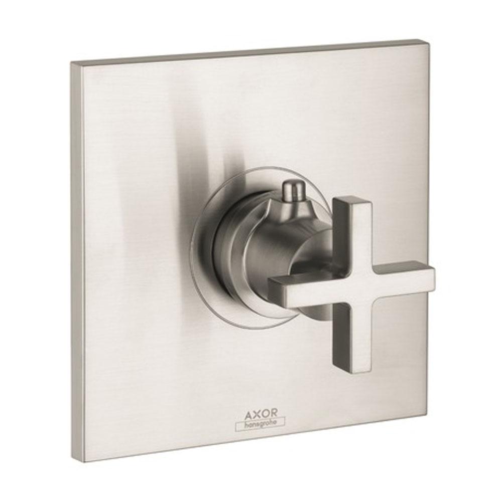 Axor - AXOR Citterio Thermostatic Trim with Cross Handle in Brushed Nickel - Brushed Nickel