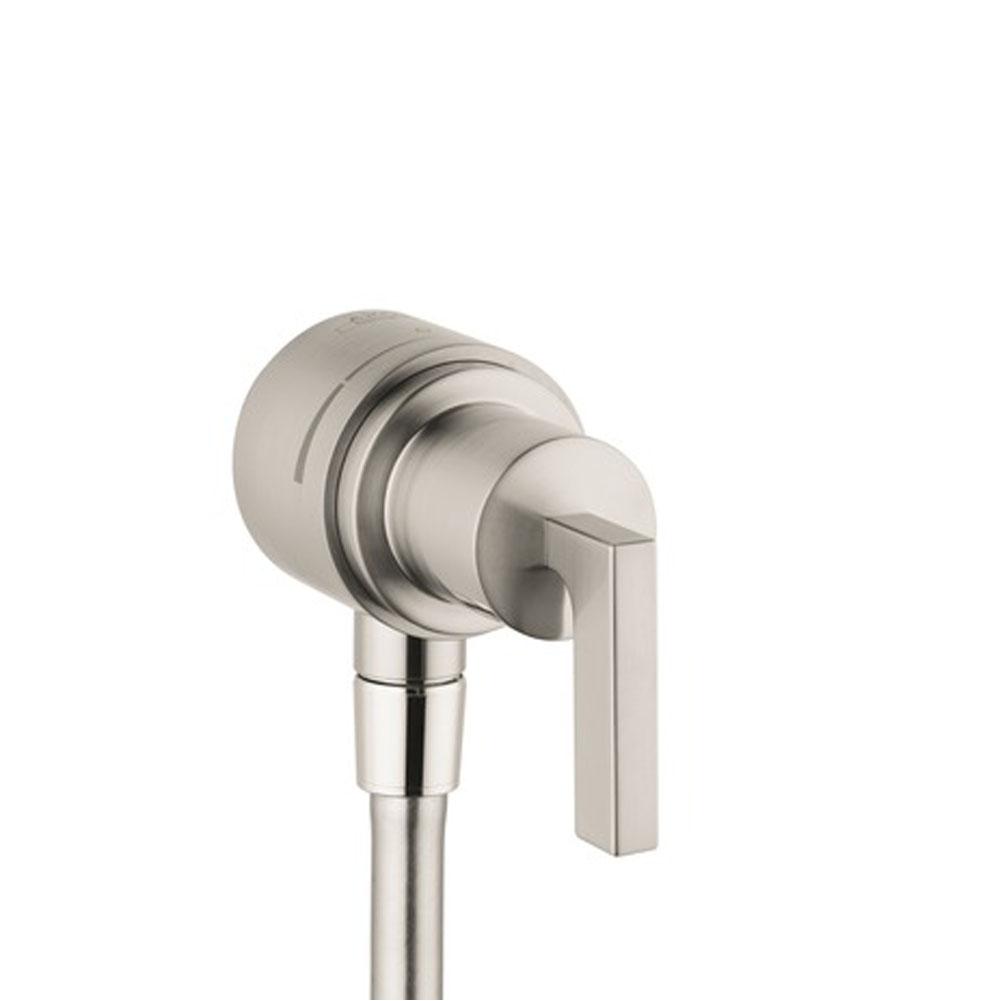 Axor - AXOR Citterio Wall Outlet with Check Valves and Volume Control, Lever Handle in Brushed Nickel - Brushed Nickel