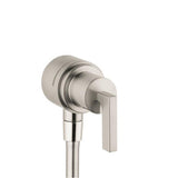 Axor - AXOR Citterio Wall Outlet with Check Valves and Volume Control, Lever Handle in Brushed Nickel - Brushed Nickel