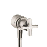 Axor - AXOR Citterio Wall Outlet with Check Valves and Volume Control, Cross-Handle  in Brushed Nickel - Brushed Nickel