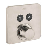 Axor - AXOR ShowerSelect Thermostatic Trim SoftCube for 2 Functions in Brushed Nickel - Brushed Nickel
