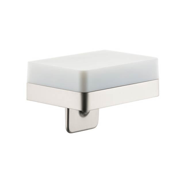 Axor - AXOR Universal SoftSquare Soap Dispenser with Shelf in Brushed Nickel - Brushed Nickel