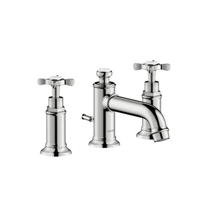 Axor - AXOR Montreux Widespread Faucet 30 with Cross Handles and Pop-Up Drain, 1.2 GPM in Polished Nickel - Polished Nickel