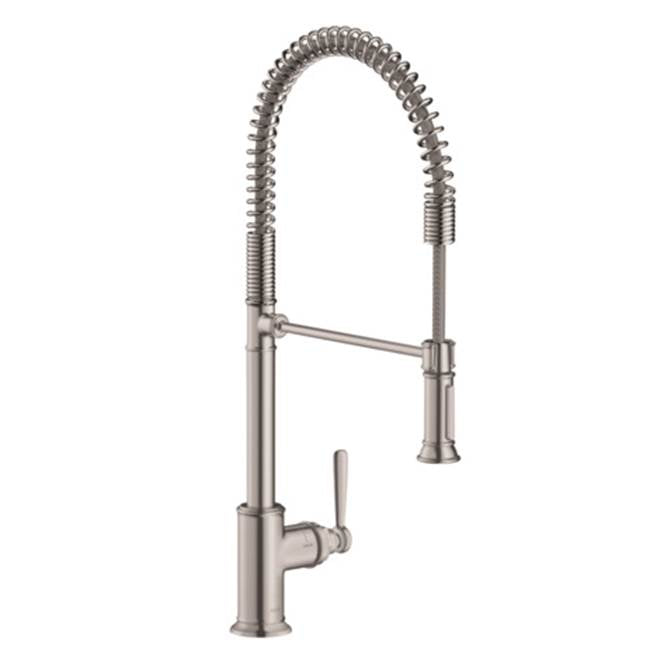 Axor - AXOR Montreux Semi-Pro Kitchen Faucet 2-Spray, 1.75 GPM in Steel Optic - Steel Optic