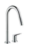 Axor - AXOR Citterio M 2-Hole Single-Handle Kitchen Faucet 2-Spray Pull-Down, 1.75 GPM in Chrome - Chrome