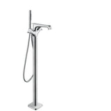 Axor - AXOR Citterio E Thermostatic Freestanding Tub Filler Trim with 1.75 GPM Handshower in Matte Black - Matte Black