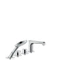 Axor - AXOR Citterio E 4-Hole Thermostatic Roman Tub Set Trim with 1.75 GPM Handshower in Chrome - Chrome