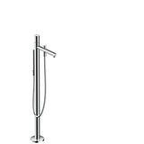 Axor - AXOR Uno Freestanding Tub Filler Trim with Zero Handle and 1.75 GPM Handshower in Chrome - Chrome