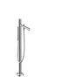 Axor - AXOR Uno Freestanding Tub Filler Trim with Zero Handle and 1.75 GPM Handshower in Chrome - Chrome