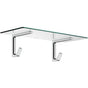 Axor - AXOR Universal SoftSquare Towel Shelf with Robe Hooks in Brushed Nickel - Brushed Nickel