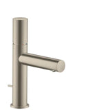 Axor - AXOR Uno Single-Hole Faucet 110 with Zero Handle and Pop-Up Drain, 1.2 GPM in Brushed Nickel - Brushed Nickel