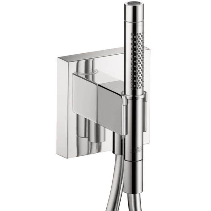 Axor - AXOR ShowerSolutions Handshower Holder with Outlet 5'' x 5'' with Handshower, 1.75 GPM in Chrome - Chrome