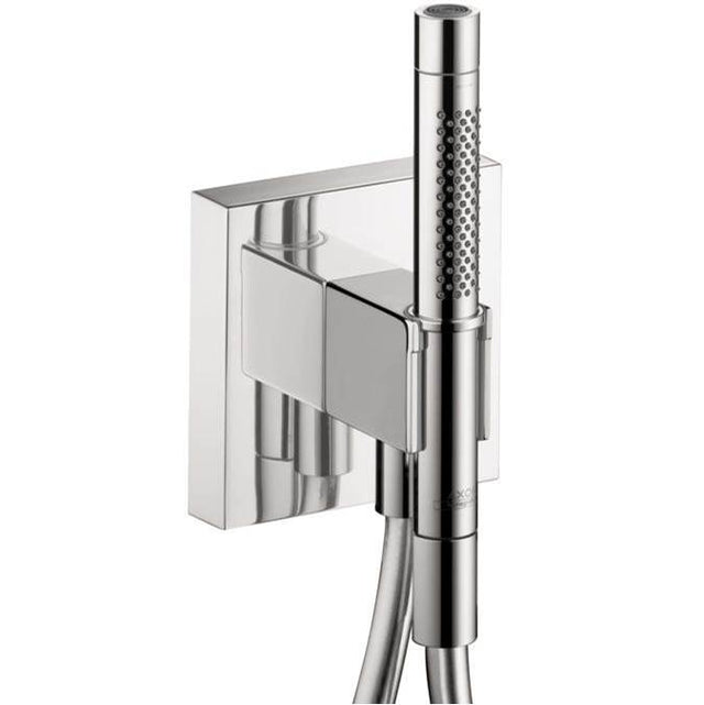 Axor - AXOR ShowerSolutions Handshower Holder with Outlet 5'' x 5'' with Handshower, 1.75 GPM in Chrome - Chrome