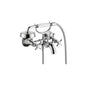 Axor - AXOR Montreux 2-Handle Wall-Mounted Tub Filler with Cross Handles and 1.8 GPM Handshower in Chrome - Chrome