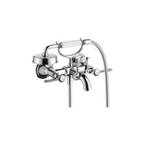 Axor - AXOR Montreux 2-Handle Wall-Mounted Tub Filler with Lever Handles and 1.8 GPM Handshower in Chrome - Chrome