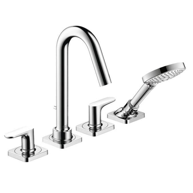Axor - AXOR Citterio M 4-Hole Roman Tub Set Trim with 1.75 GPM Handshower in Chrome - Chrome