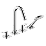 Axor - AXOR Citterio M 4-Hole Roman Tub Set Trim with 1.75 GPM Handshower in Chrome - Chrome