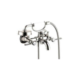 Axor - AXOR Montreux 2-Handle Wall-Mounted Tub Filler with Lever Handles and 1.8 GPM Handshower in Polished Nickel - Polished Nickel