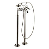 Axor - AXOR Montreux 2-Handle Freestanding Tub Filler Trim with Lever Handles and 1.8 GPM Handshower in Polished Nickel - Polished Nickel
