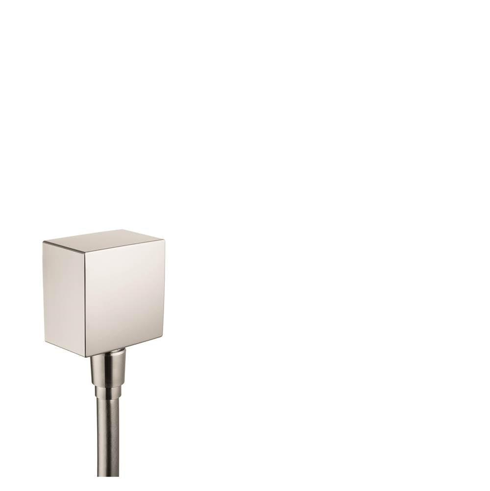 Axor - AXOR ShowerSolutions Wall Outlet Square with Check Valves in Brushed Nickel - Brushed Nickel
