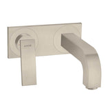 Axor - AXOR Citterio Wall-Mounted Single-Handle Faucet Trim with Base Plate, 1.2 GPM in Brushed Nickel - Brushed Nickel