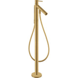 Axor - Starck Freestanding Tub Filler Trim with Lever Handle and 1.75 GPM Handshower in Brushed Gold Optic - Brushed Gold Optic