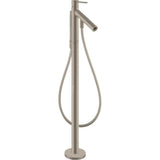 Axor - Starck Freestanding Tub Filler Trim with Lever Handle and 1.75 GPM Handshower in Brushed Nickel - Brushed Nickel