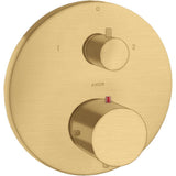 Axor - AXOR Starck Thermostatic Trim with Volume Control and Diverter in Brushed Gold Optic - Brushed Gold Optic
