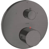 Axor - AXOR Starck Thermostatic Trim with Volume Control and Diverter in Brushed Black Chrome - Brushed Black Chrome