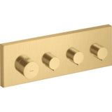 Axor - AXOR ShowerSolutions Thermostatic Module Trim 15'' x 5'' for 3 Functions in Brushed Gold Optic - Brushed Gold Optic