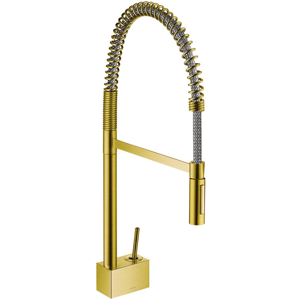 Axor - AXOR Starck Semi-Pro Kitchen Faucet 2-Spray, 1.75 GPM in Brushed Gold Optic - Brushed Gold Optic