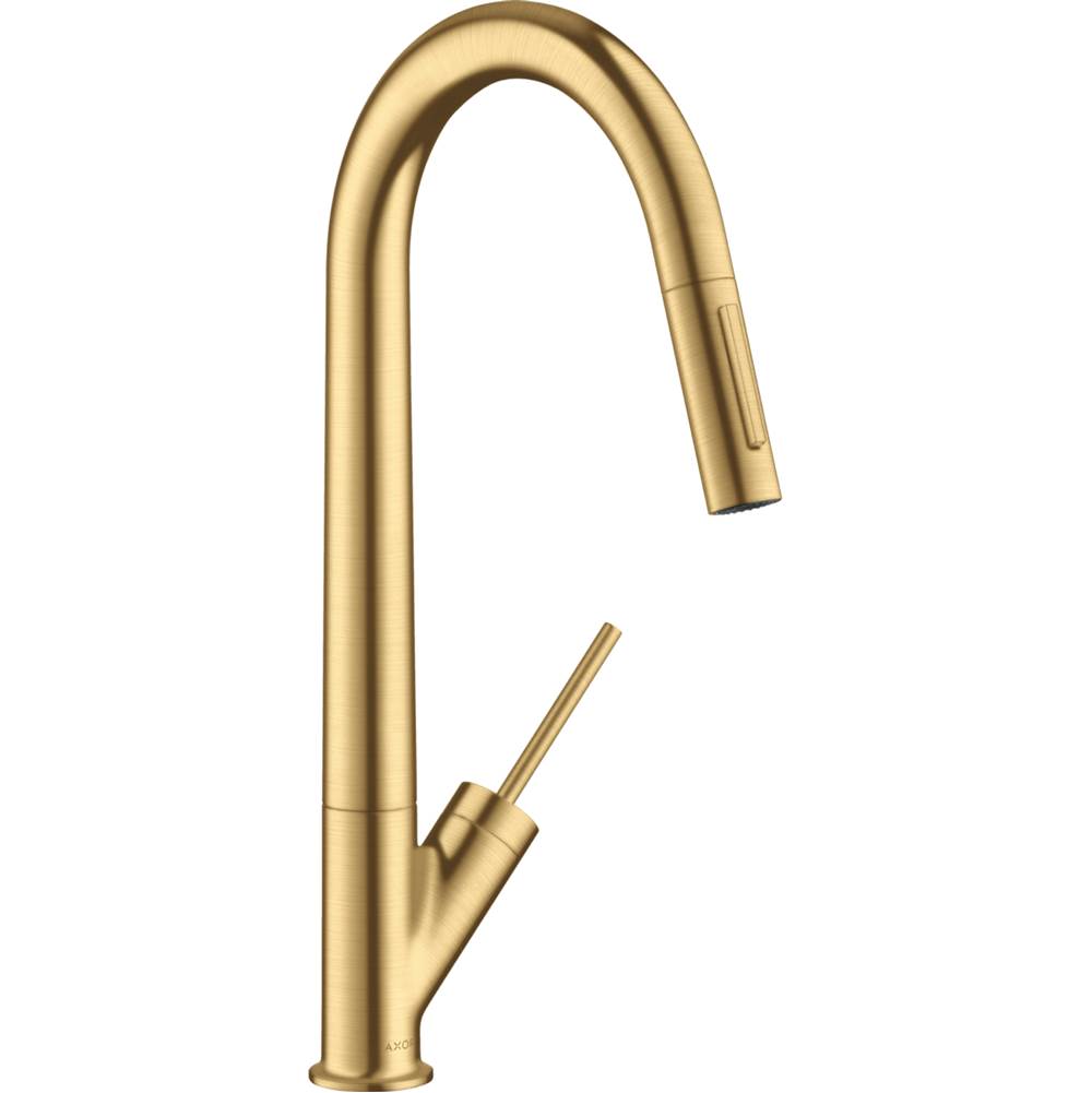 Axor - AXOR Starck HighArc Kitchen Faucet 2-Spray Pull-Down, 1.75 GPM in Brushed Gold Optic - Brushed Gold Optic