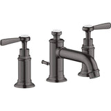 Axor - AXOR Montreux Widespread Faucet 30 with Lever Handles and Pop-Up Drain, 1.2 GPM in Brushed Black Chrome - Brushed Black Chrome