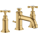 Axor - AXOR Montreux Widespread Faucet 30 with Cross Handles and Pop-Up Drain, 1.2 GPM in Brushed Gold Optic - Brushed Gold Optic