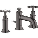 Axor - AXOR Montreux Widespread Faucet 30 with Cross Handles and Pop-Up Drain, 1.2 GPM in Brushed Black Chrome - Brushed Black Chrome