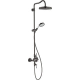 Axor - AXOR Montreux Showerpipe 240 1-Jet, 1.8 GPM in Brushed Black Chrome - Brushed Black Chrome