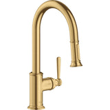 Axor - AXOR Montreux Prep Kitchen Faucet 2-Spray Pull-Down, 1.75 GPM in Brushed Gold Optic - Brushed Gold Optic