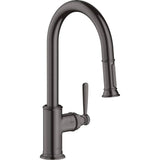 Axor - AXOR Montreux Prep Kitchen Faucet 2-Spray Pull-Down, 1.75 GPM in Brushed Black Chrome - Brushed Black Chrome