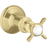 Axor - AXOR Montreux Volume Control Trim with Cross Handle in Brushed Gold Optic - Brushed Gold Optic