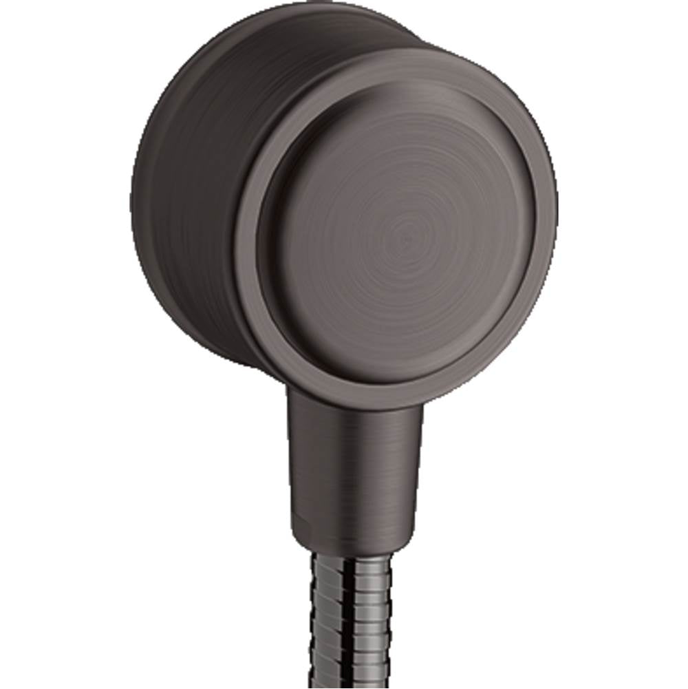 Axor - AXOR Montreux Wall Outlet with Check Valves in Brushed Black Chrome - Brushed Black Chrome
