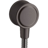 Axor - AXOR Montreux Wall Outlet with Check Valves in Brushed Black Chrome - Brushed Black Chrome