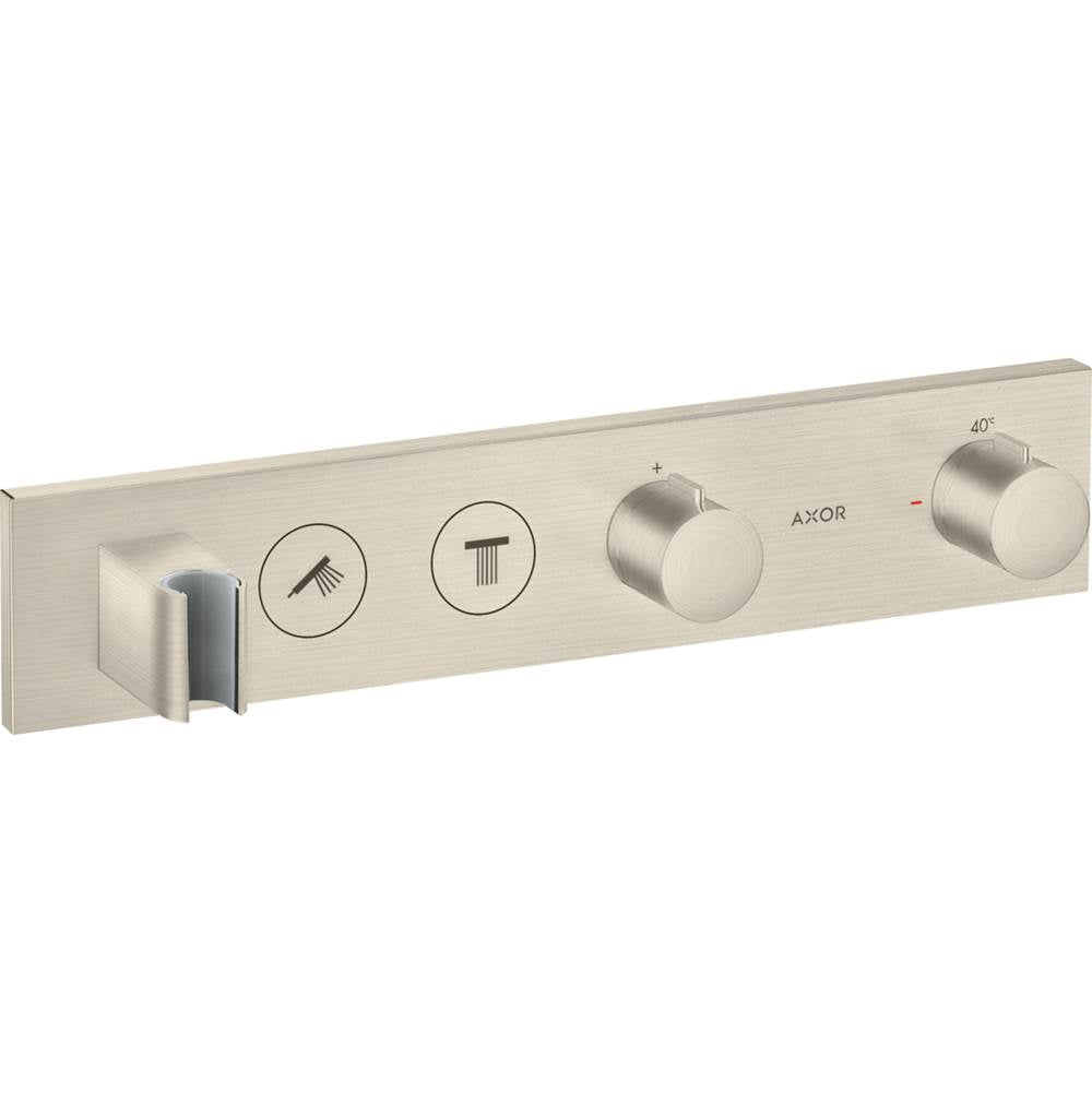 Axor - ShowerSolutions Thermostatic Module Trim Select for 2 Functions in Brushed Nickel - Brushed Nickel