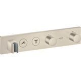 Axor - ShowerSolutions Thermostatic Module Trim Select for 2 Functions in Brushed Nickel - Brushed Nickel