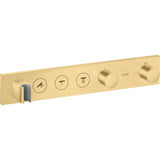 Axor - ShowerSolutions Thermostatic Module Trim Select for 3 Functions in Brushed Gold Optic - Brushed Gold Optic