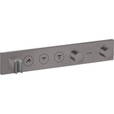 Axor - ShowerSolutions Thermostatic Module Trim Select for 3 Functions in Brushed Black Chrome - Brushed Black Chrome