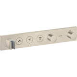 Axor - ShowerSolutions Thermostatic Module Trim Select for 3Functions in Brushed Nickel - Brushed Nickel