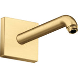 Axor - AXOR ShowerSolutions Showerarm Square, 9'' in Brushed Gold Optic - Brushed Gold Optic