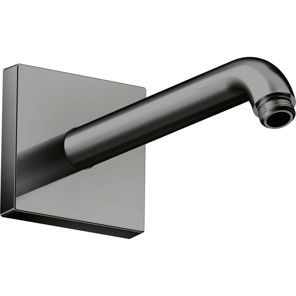 Axor - AXOR ShowerSolutions Showerarm Square, 9'' in Polished Black Chrome - Polished Black Chrome
